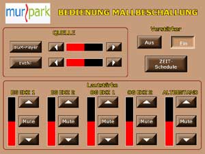 Bedienung Mallbeschallung
